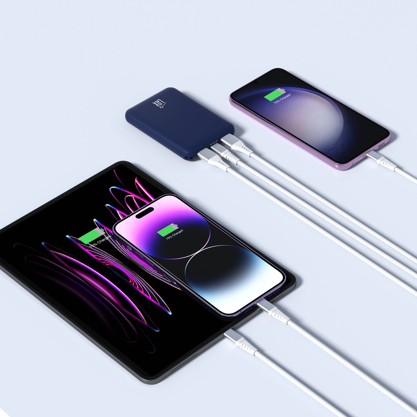 LAX 6600mAh Power Bank – Fast, Reliable, and Travel-Ready: Lilac