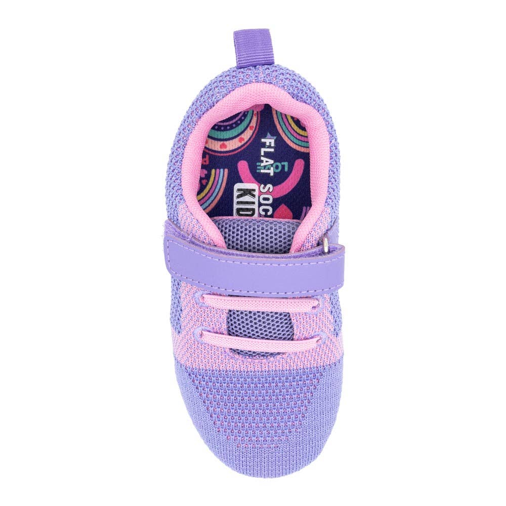 Rainbow Explosion FLAT SOCKS Kids: 8 Toddler to 4 Kid's