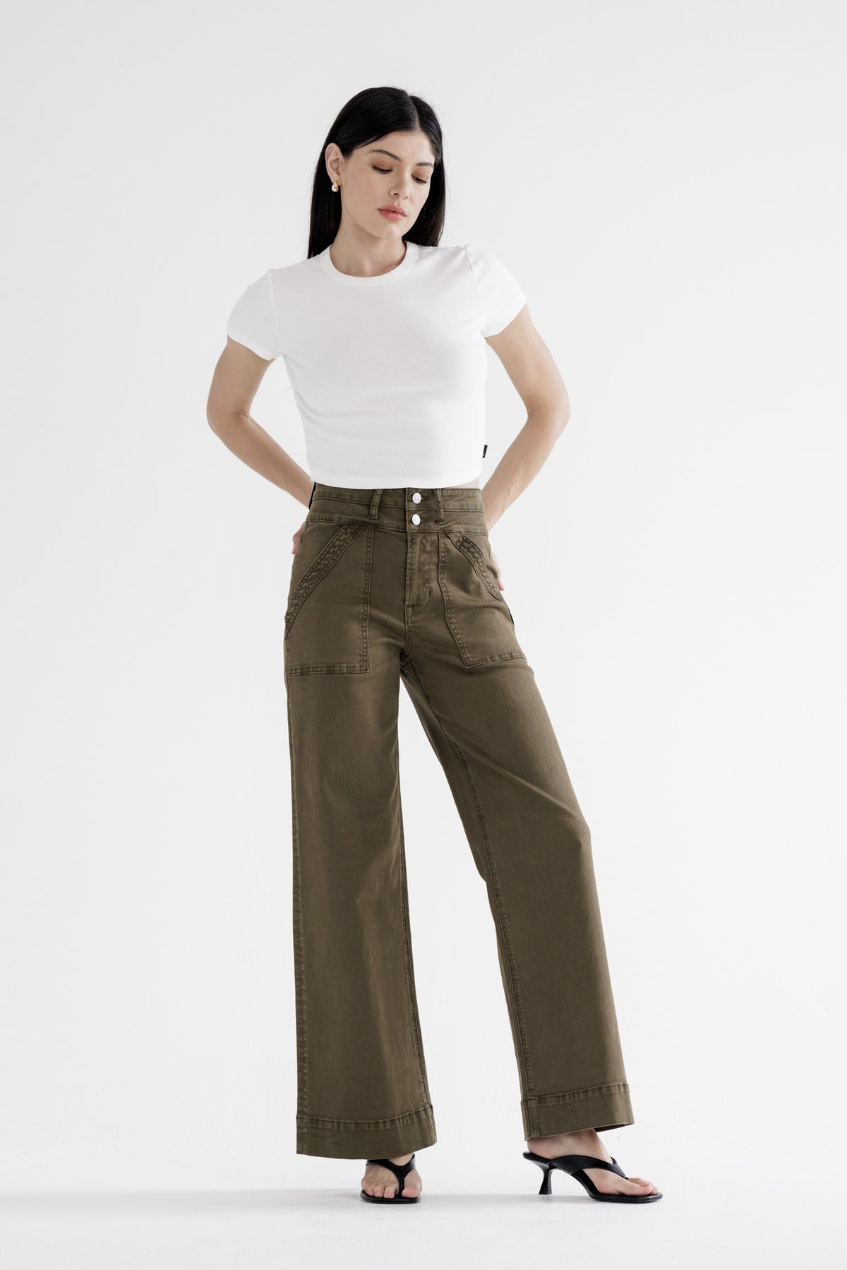 Leaf Season Jeans Hi Rise Wide Leg Mica Jeans
