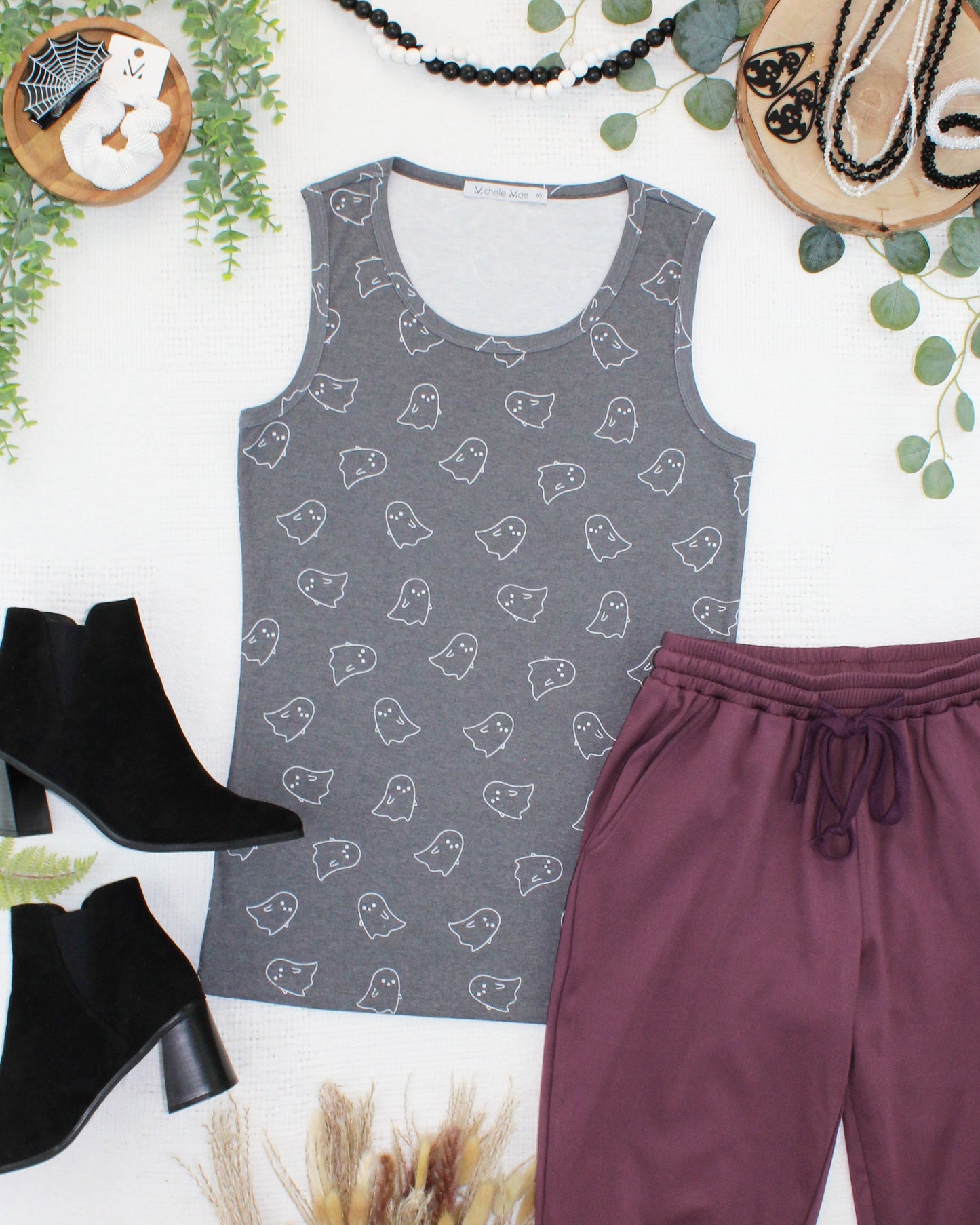 Ava Tank - Faded Black Ghosts