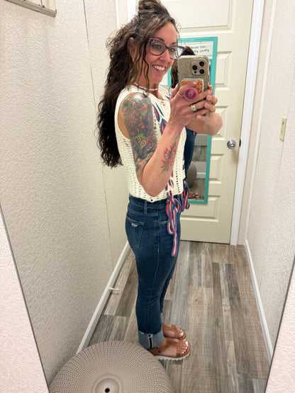 Freedom Open Knit Sleeveless Top