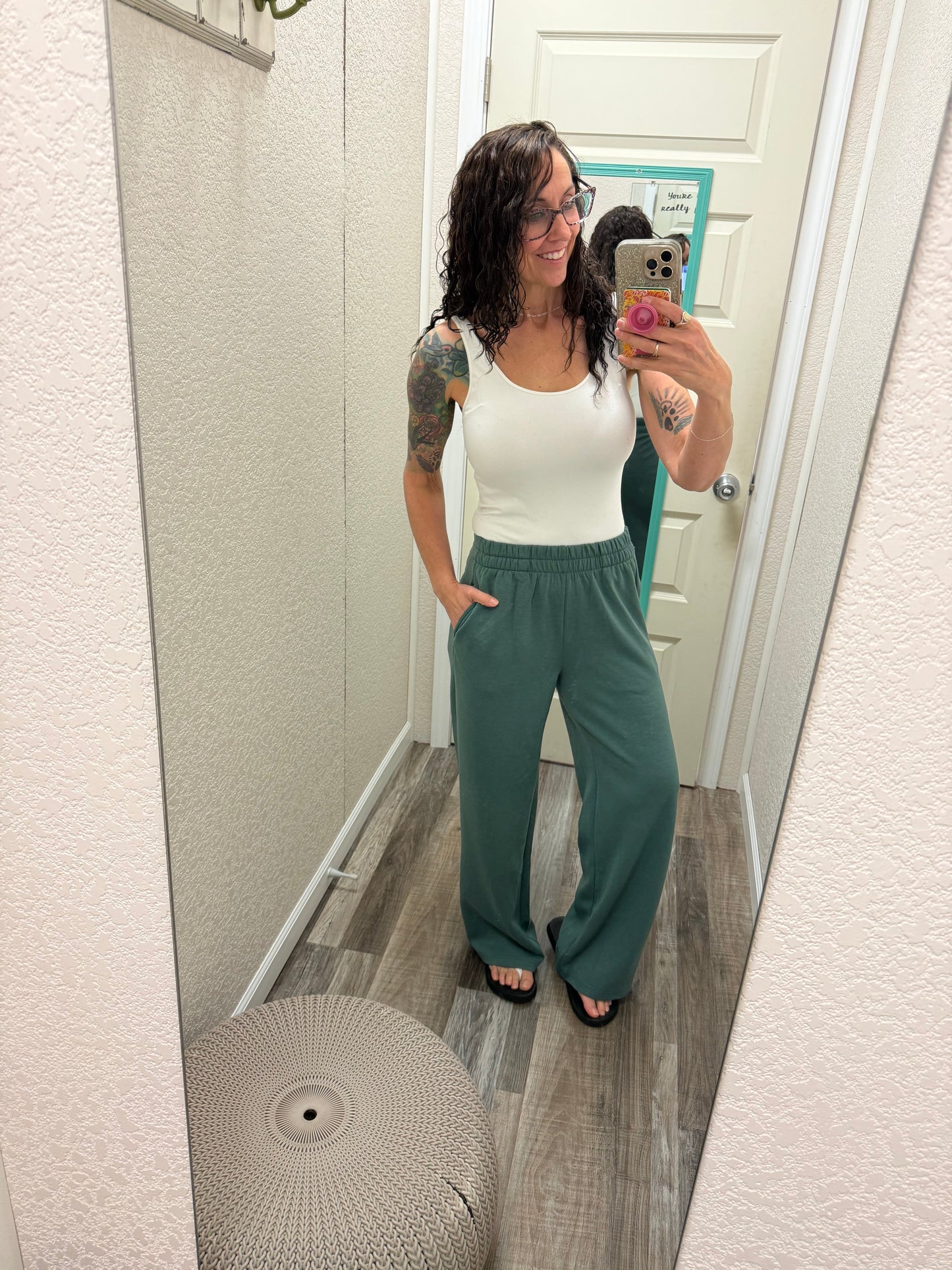 Sallie Scuba Wide Leg Joggers