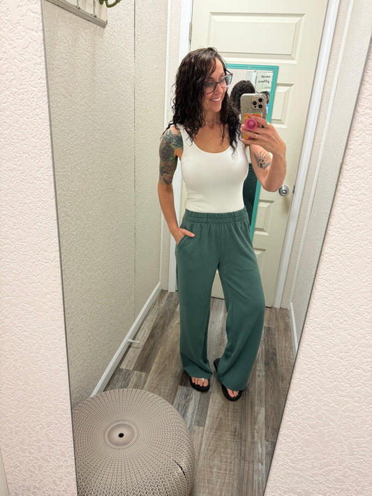 Sallie Scuba Wide Leg Joggers