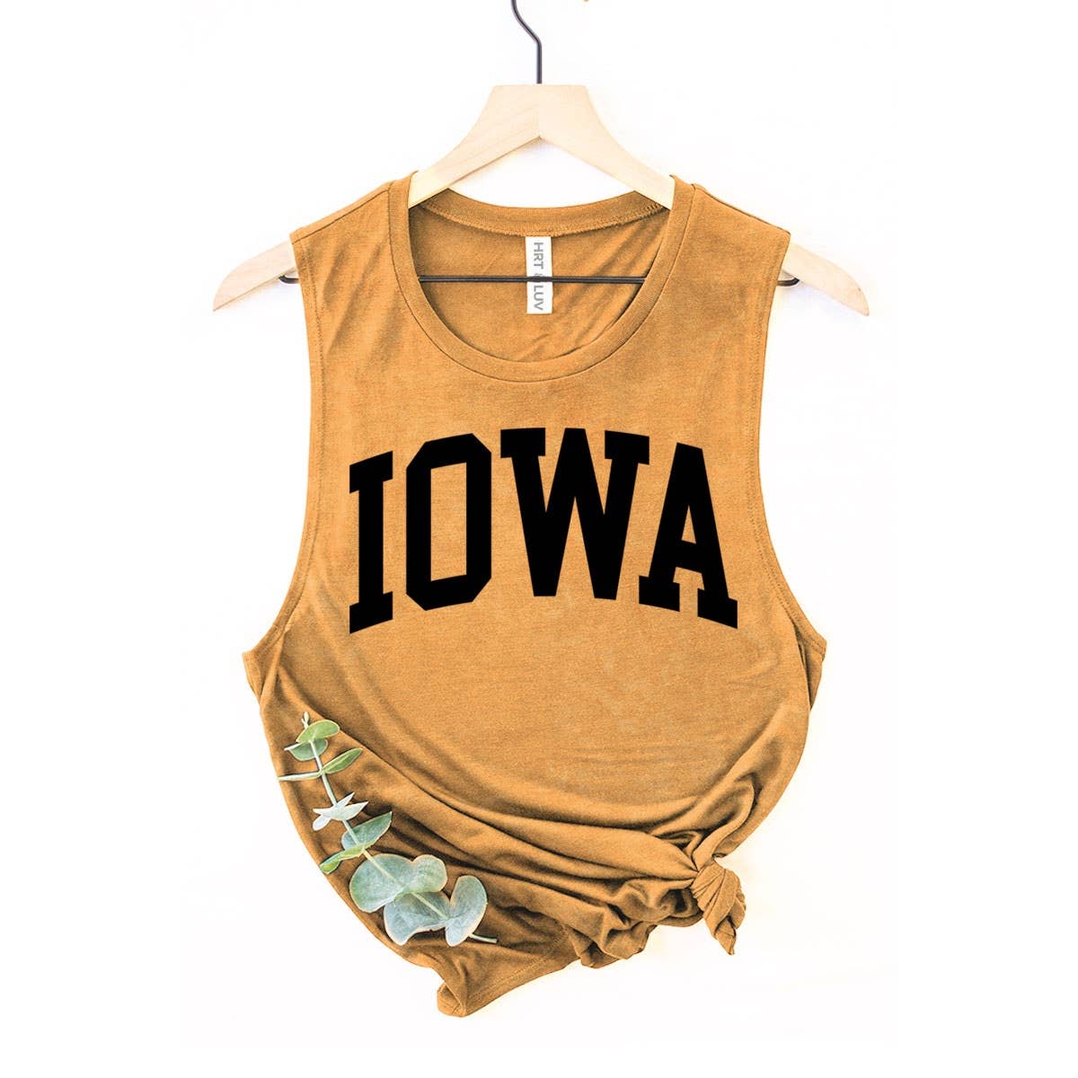 IOWA MINERAL GRAPHIC TANK TOP: Mineral Mustard