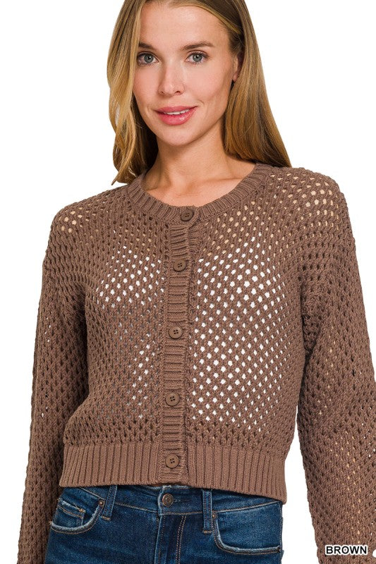 Nicki Crochet Sweater Cardigan
