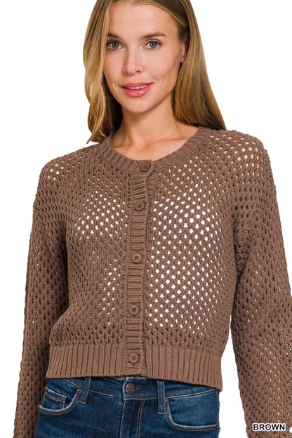 Nicki Crochet Sweater Cardigan