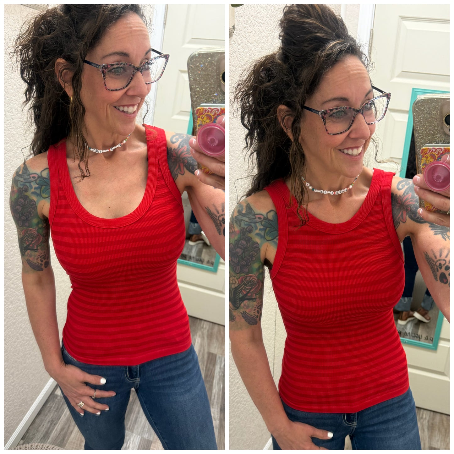 Trust Me Reversible Striped Tank Top
