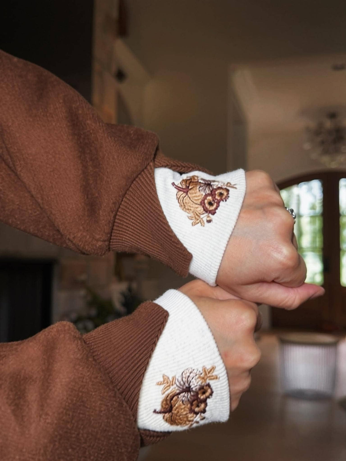 Pretty Harvest Bloom™ LayerPop™ Duo Cuff Sweatshirt