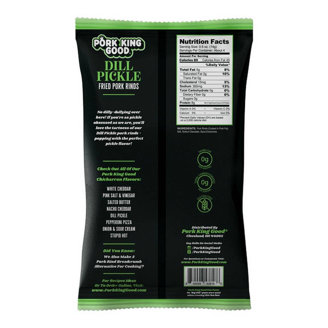 Dill Pickle Pork Rinds  1.75oz Bag