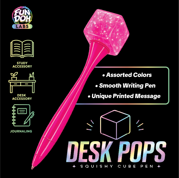Squishy Cube Pen 
Desk Pops