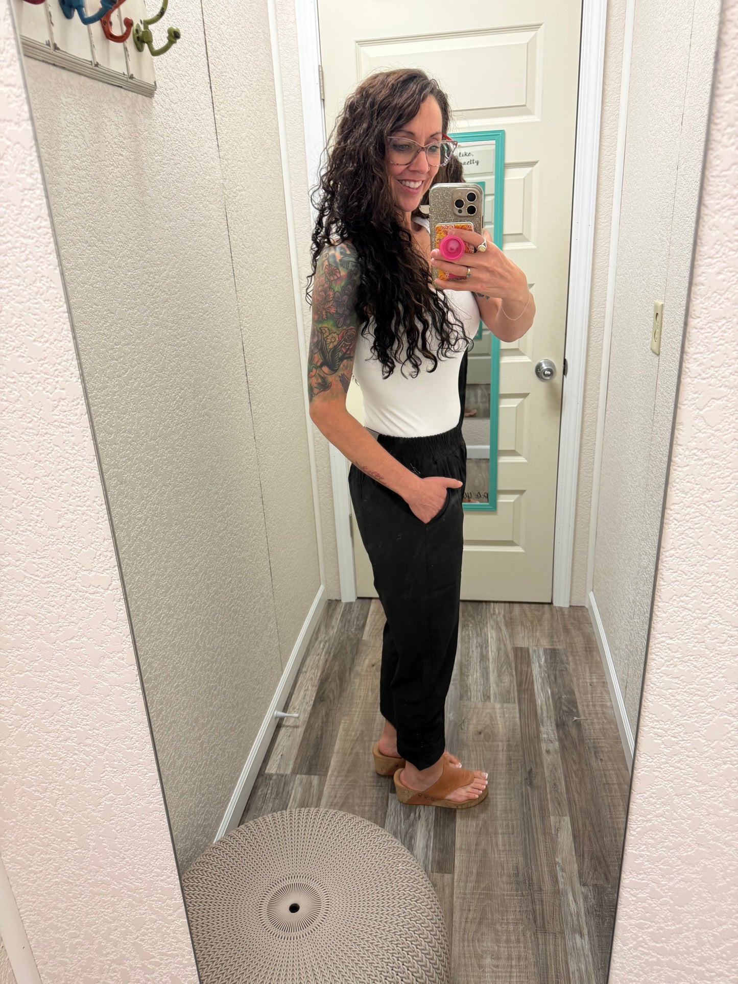 Swishie Swooshie Capris With Side Ruching