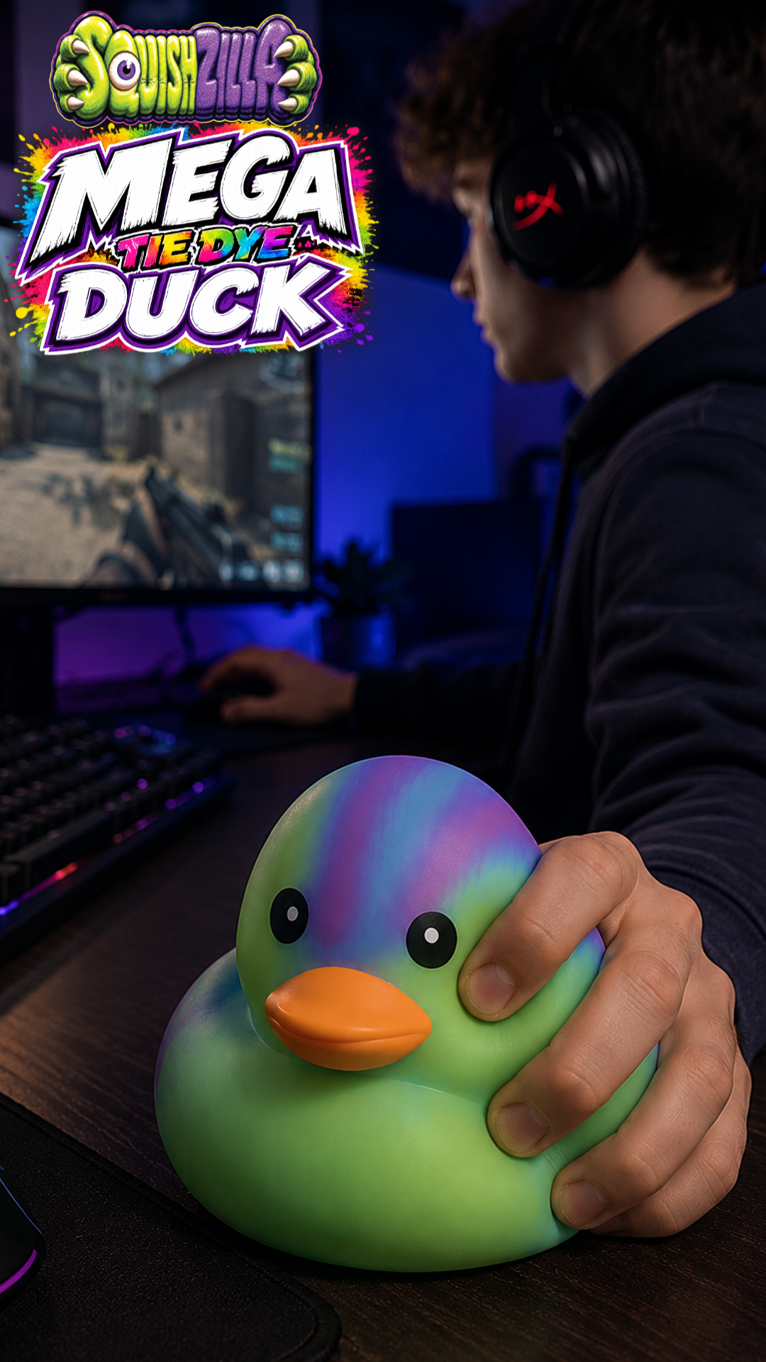 MEGA Tie Dye Duck Squishy
5"