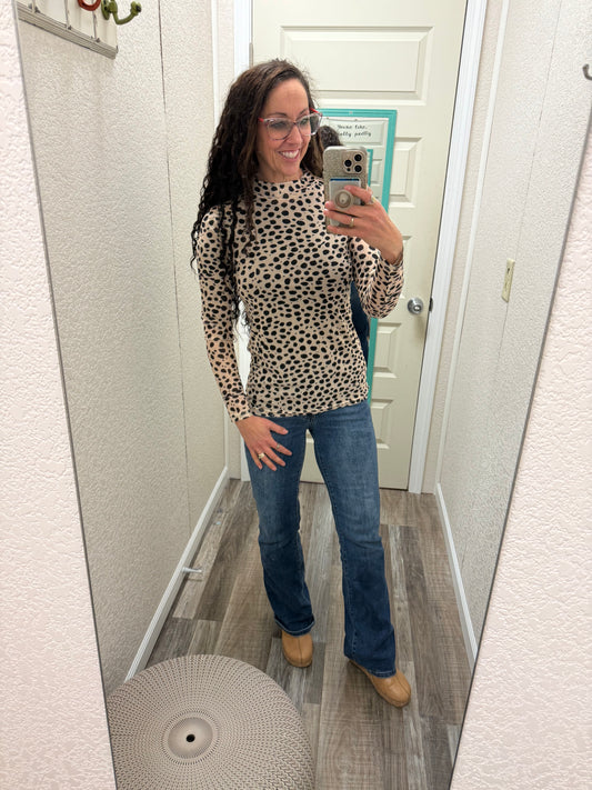 Speckled Dune Mesh Top