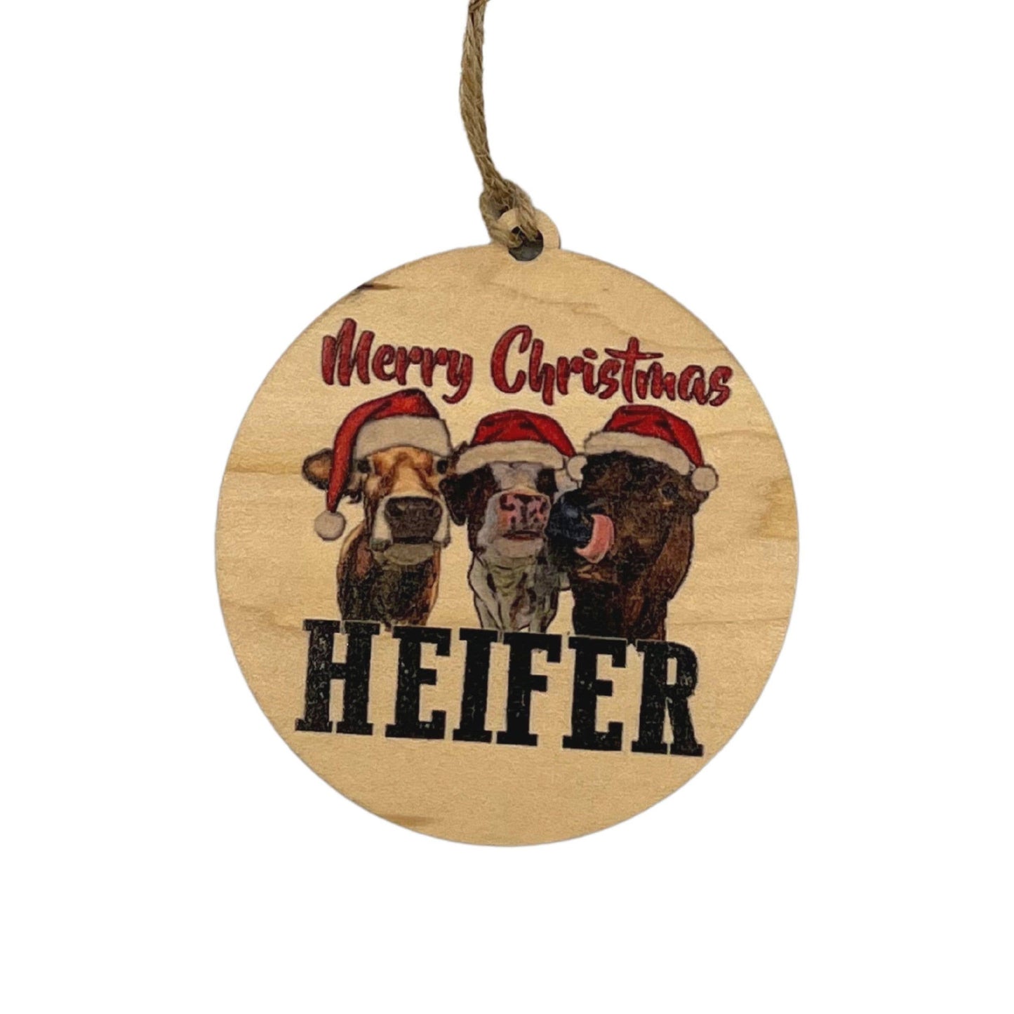 Merry Christmas Heifer Christmas Ornament Christmas Accents