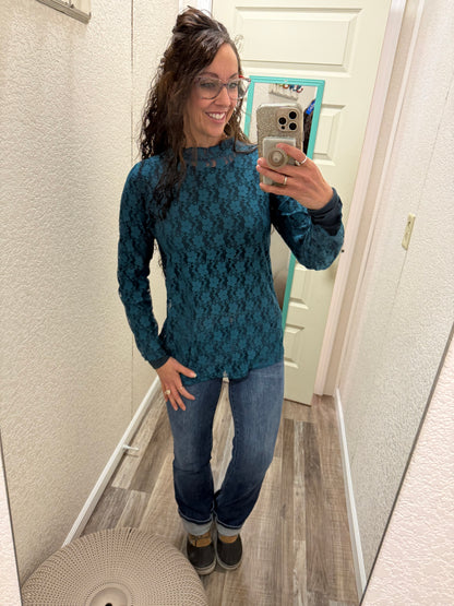 Layla Long Sleeve Relaxed Fit Lace Top