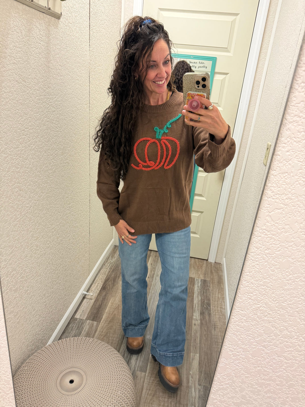 Glitter and Sparkles Pumpkin Sweater