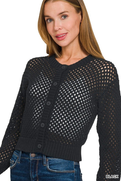 Nicki Crochet Sweater Cardigan
