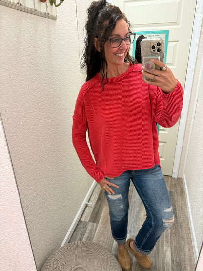 Alyssa Ribbed Long Sleeve Top