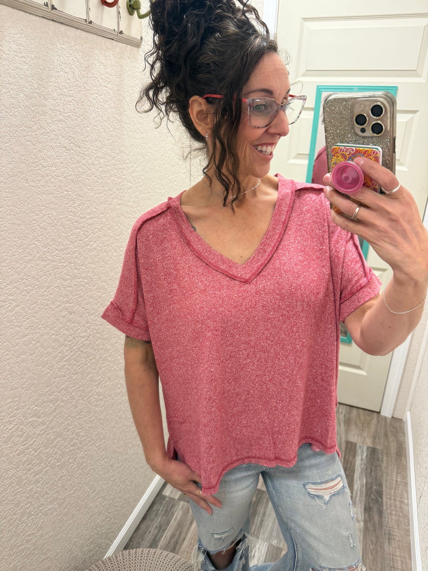 Melanie Vneck Top