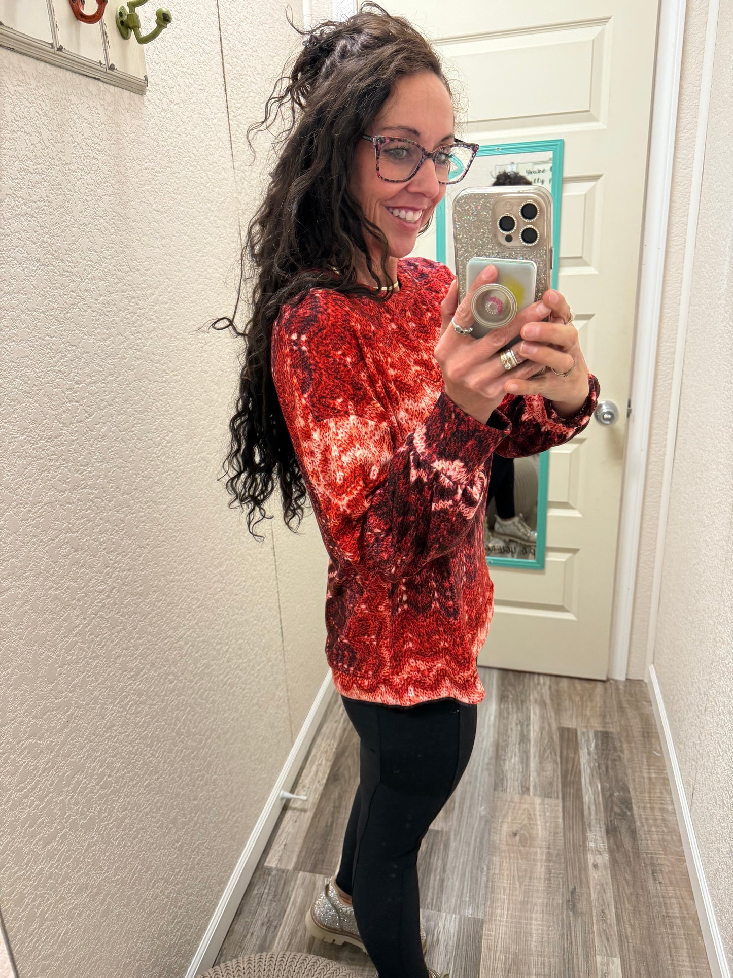 Vixen Shades Of Red Long Sleeve Top