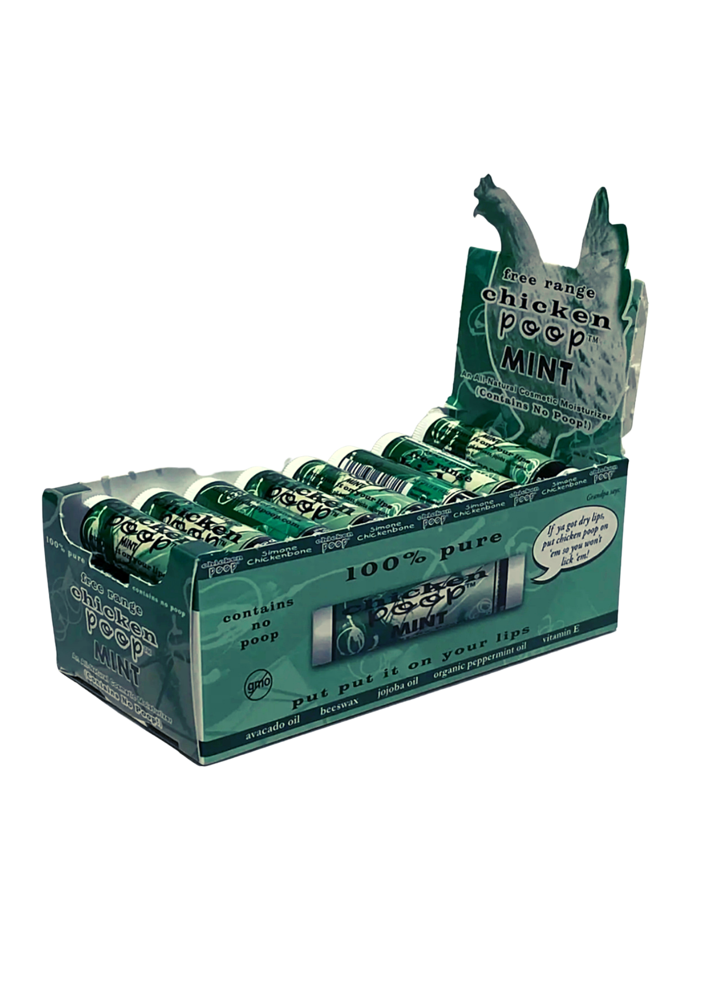 Chicken Poop® MINT Lip Balm, All Natural