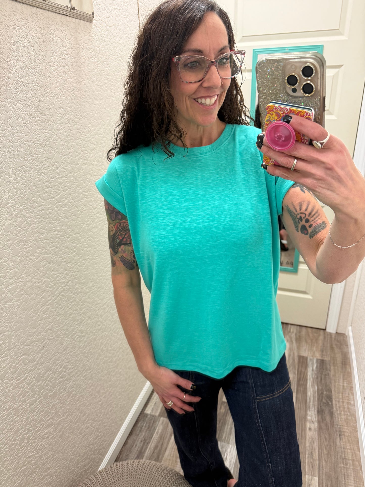 Rae Cuffed Sleeve Tee