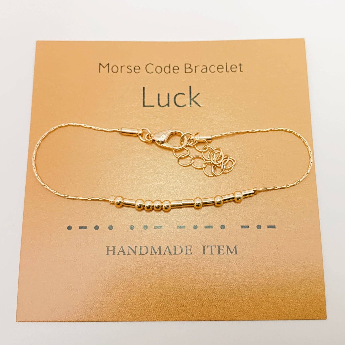BAD ASS Handmade Golden Morse Code Bracelet: