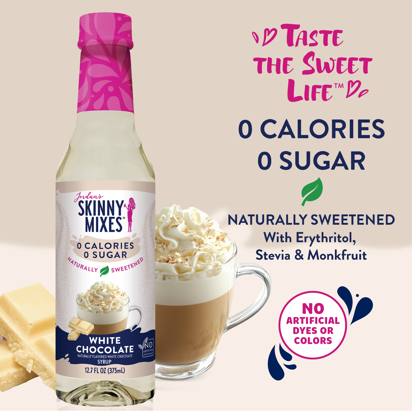 Naturally Sweetened White Chocolate Syrup