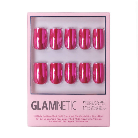Pink Alloy Press-On Nails