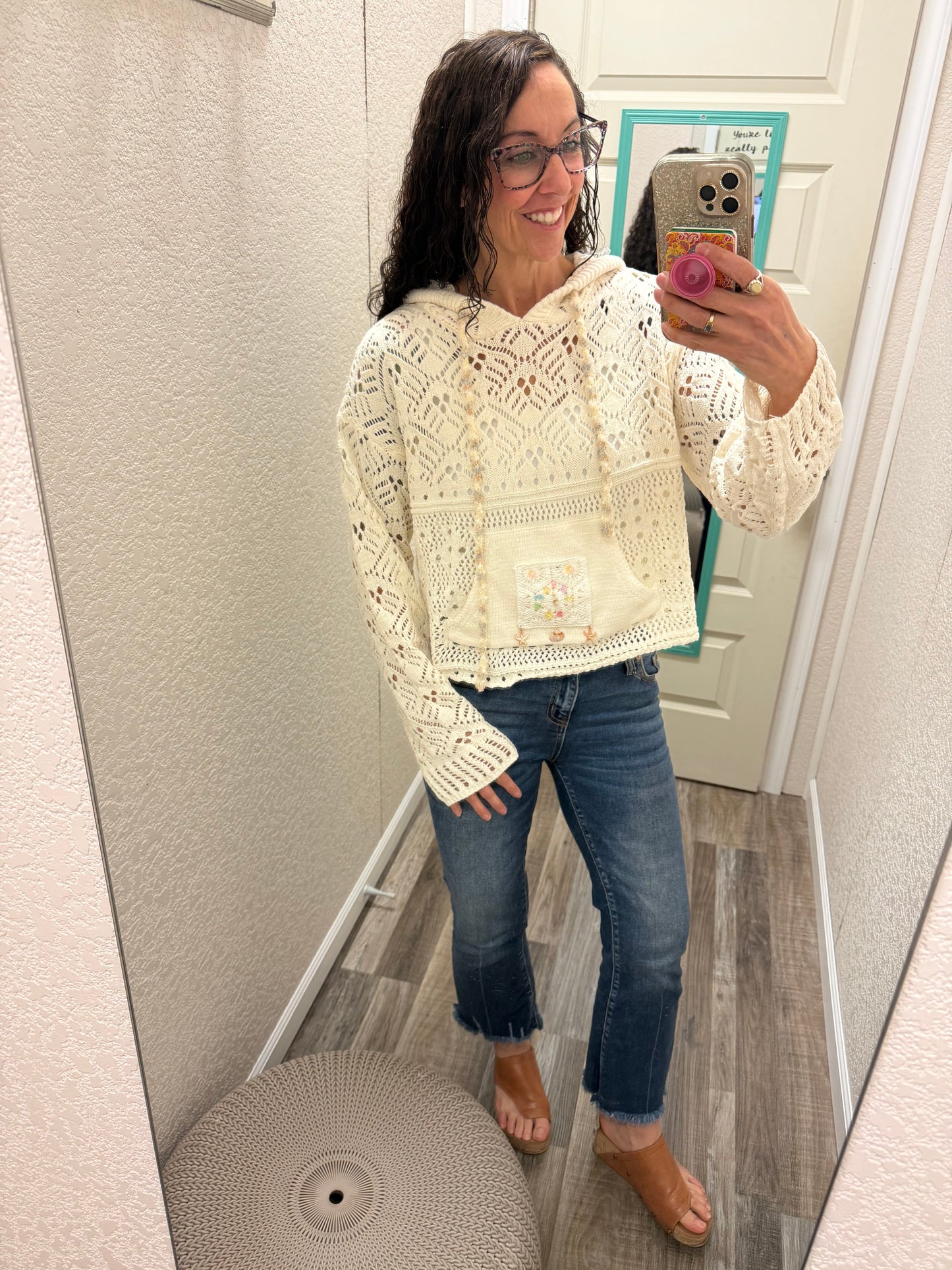 SeaShells Loose Knit Hoodie