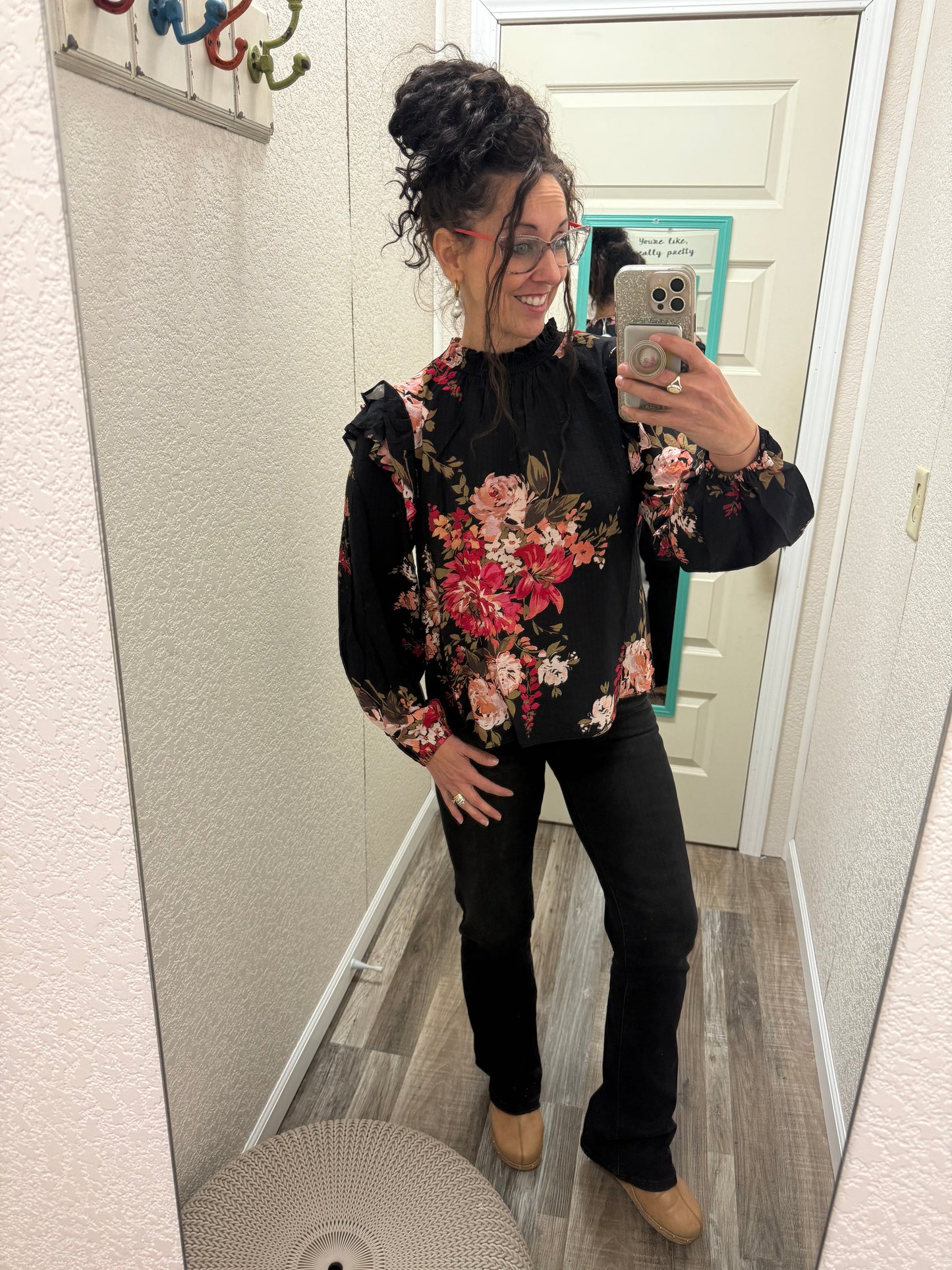 Fierce Floral Printed Blouse