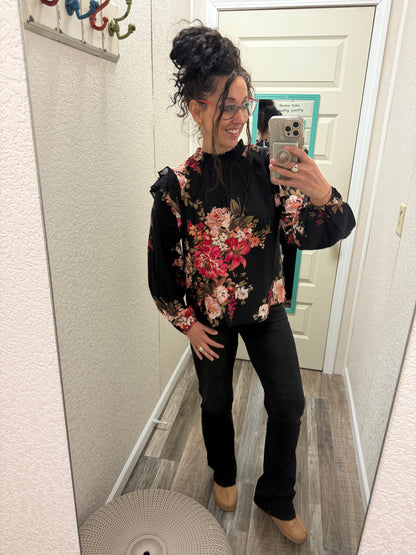 Fierce Floral Printed Blouse