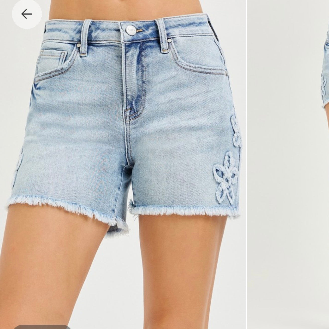 Flower Power FLOWER PATCHED HIGH RISE SHORTS SHORTS - Risen