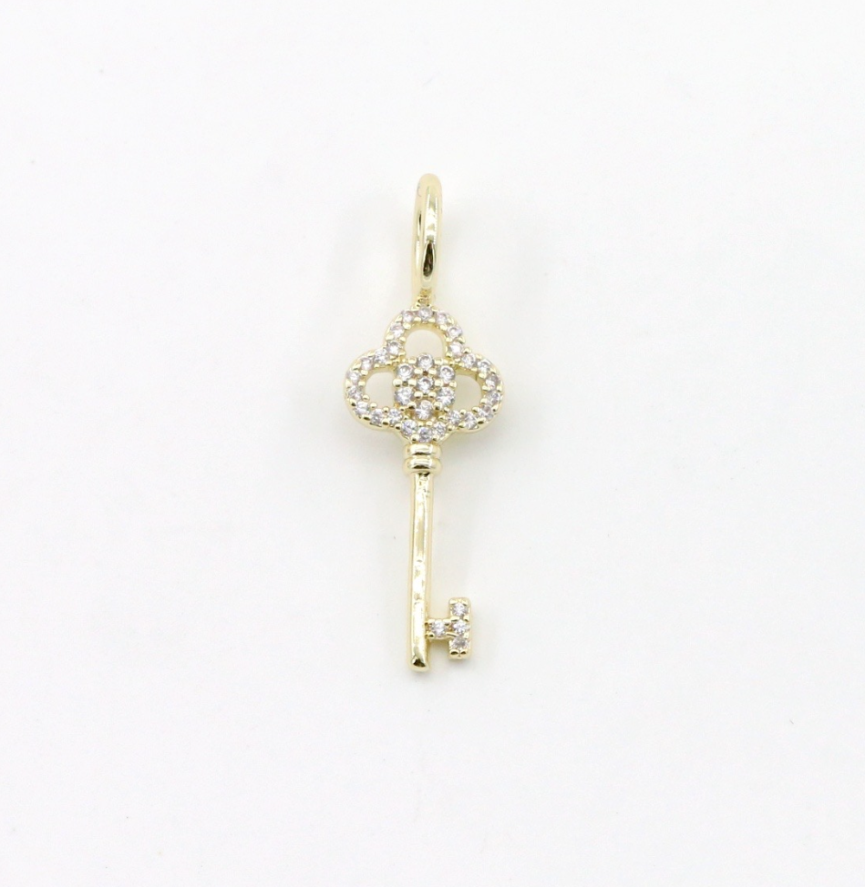 Kensington Key Charm: Silver