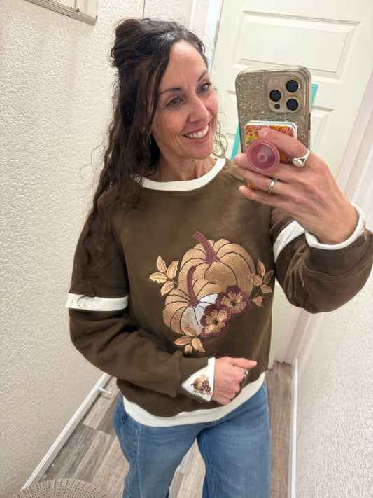 Pretty Harvest Bloom™ LayerPop™ Duo Cuff Sweatshirt