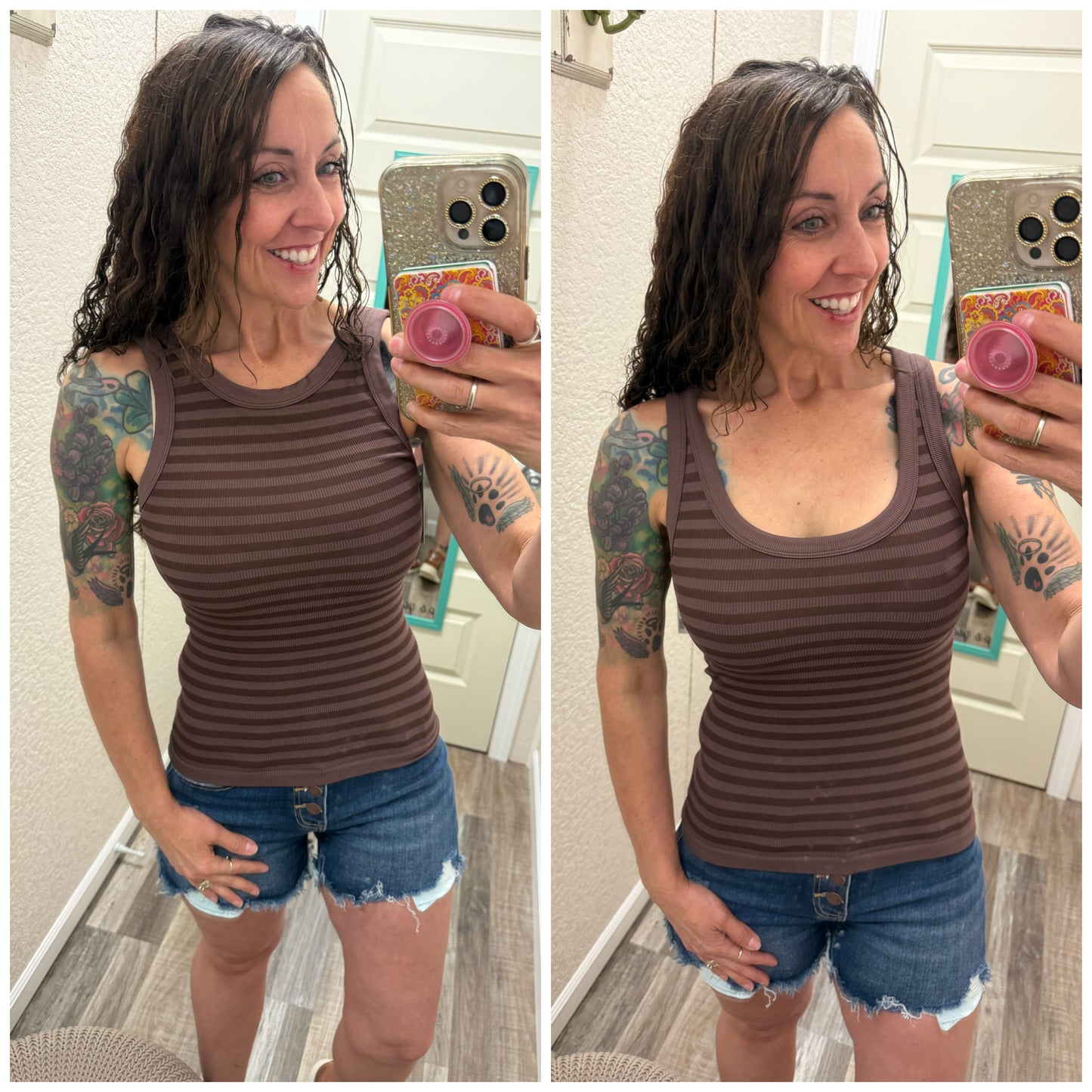 Trust Me Reversible Striped Tank Top