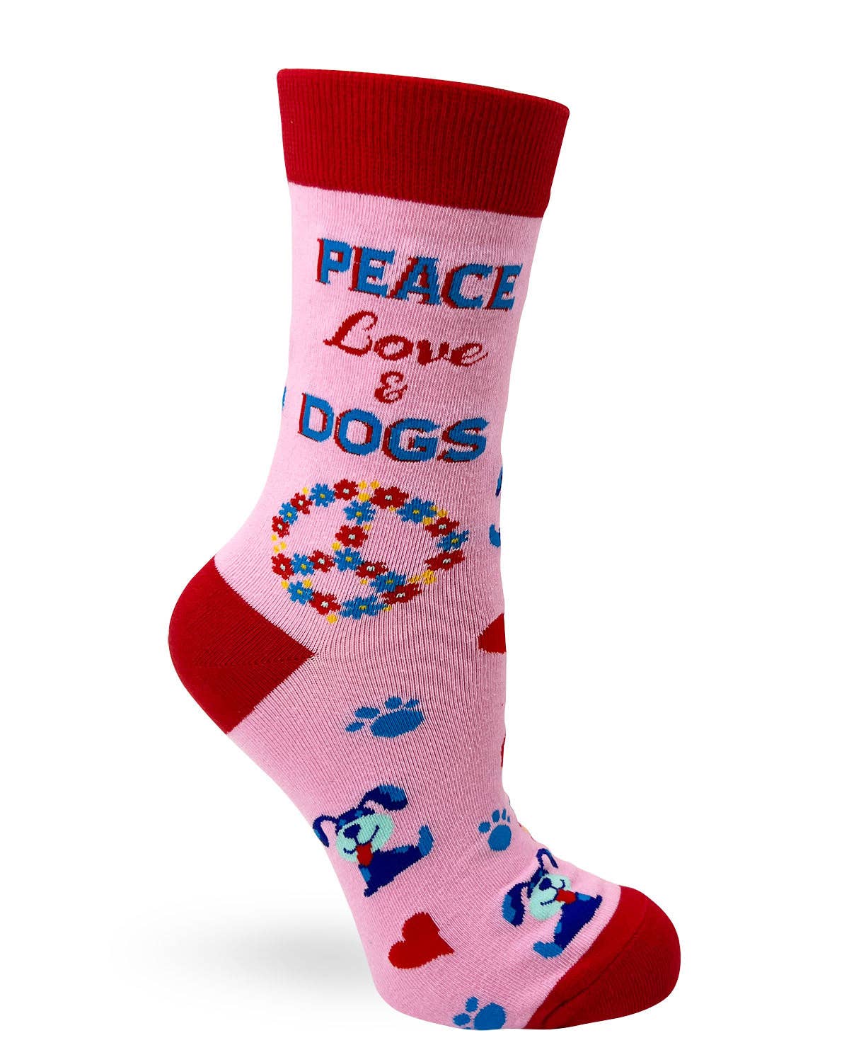 Peace Love and Dogs Women's Crew Socks