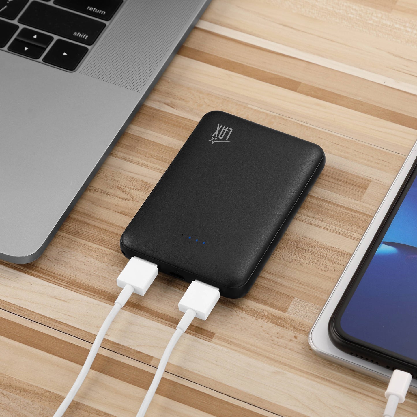 Blue Ultra-Slim & Portable 6600mah Power Bank-