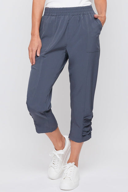 Swishie Swooshie Capris With Side Ruching
