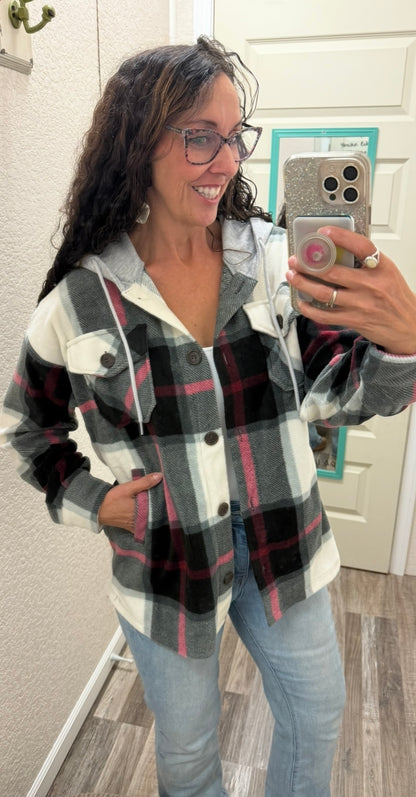 Shirley Fleece Plaid Shacket