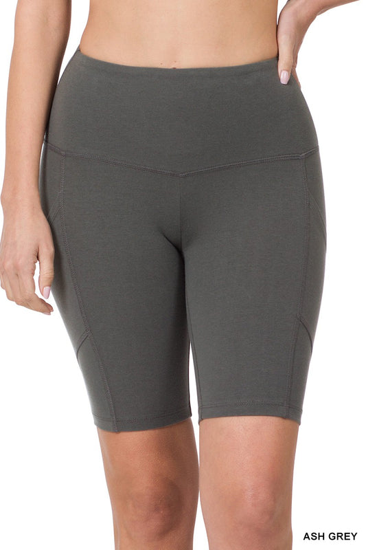 Ash Grey - Biker Shorts
