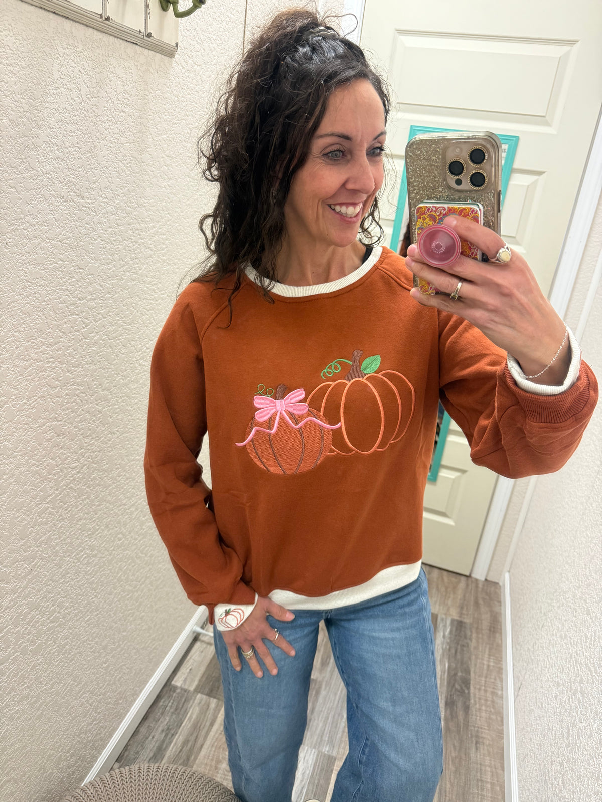Pretty Little Pumpkins™ LayerPop™ Duo Cuff Sweatshirt