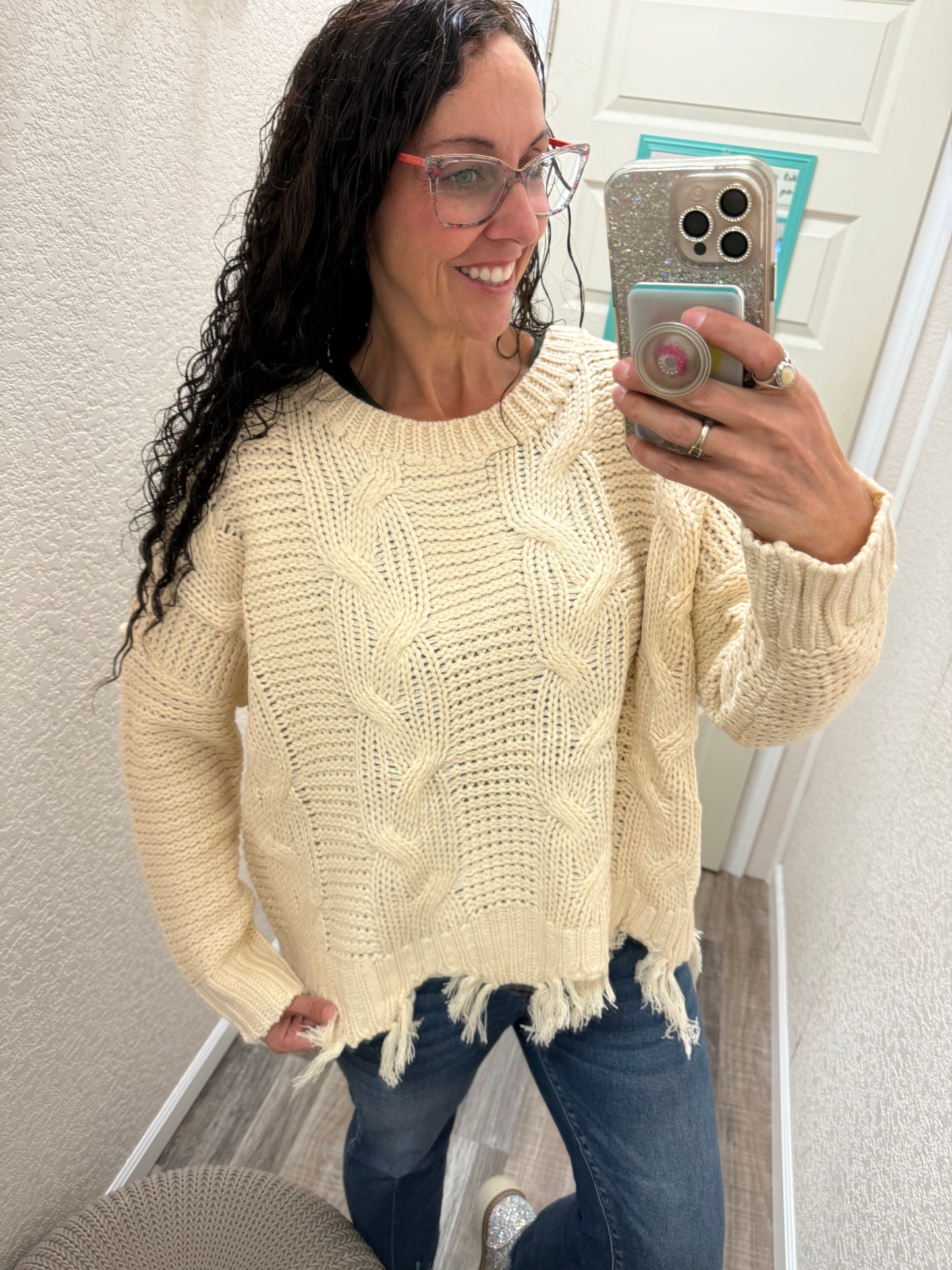 Brin Distressed Fall Sweater