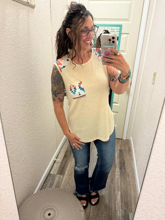 Western Waffle Tank Top