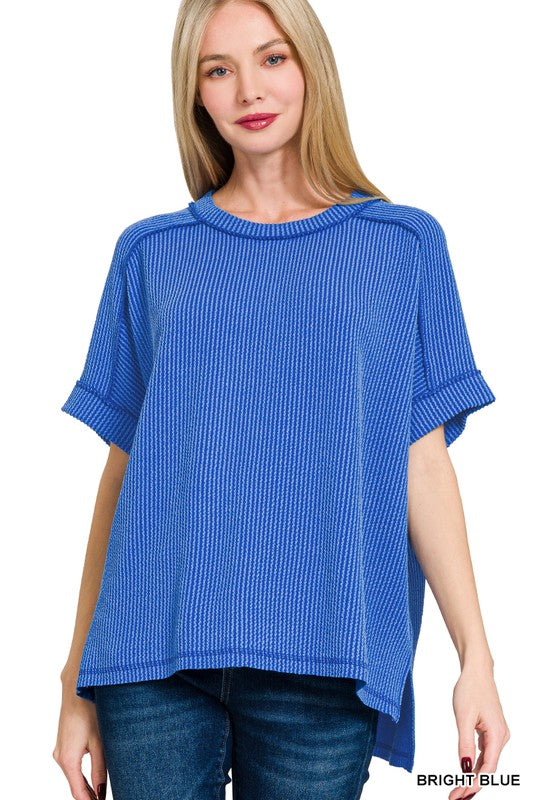 The Perfect for All Seasons Corded Short Sleeve Tops