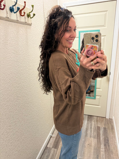 Glitter and Sparkles Pumpkin Sweater