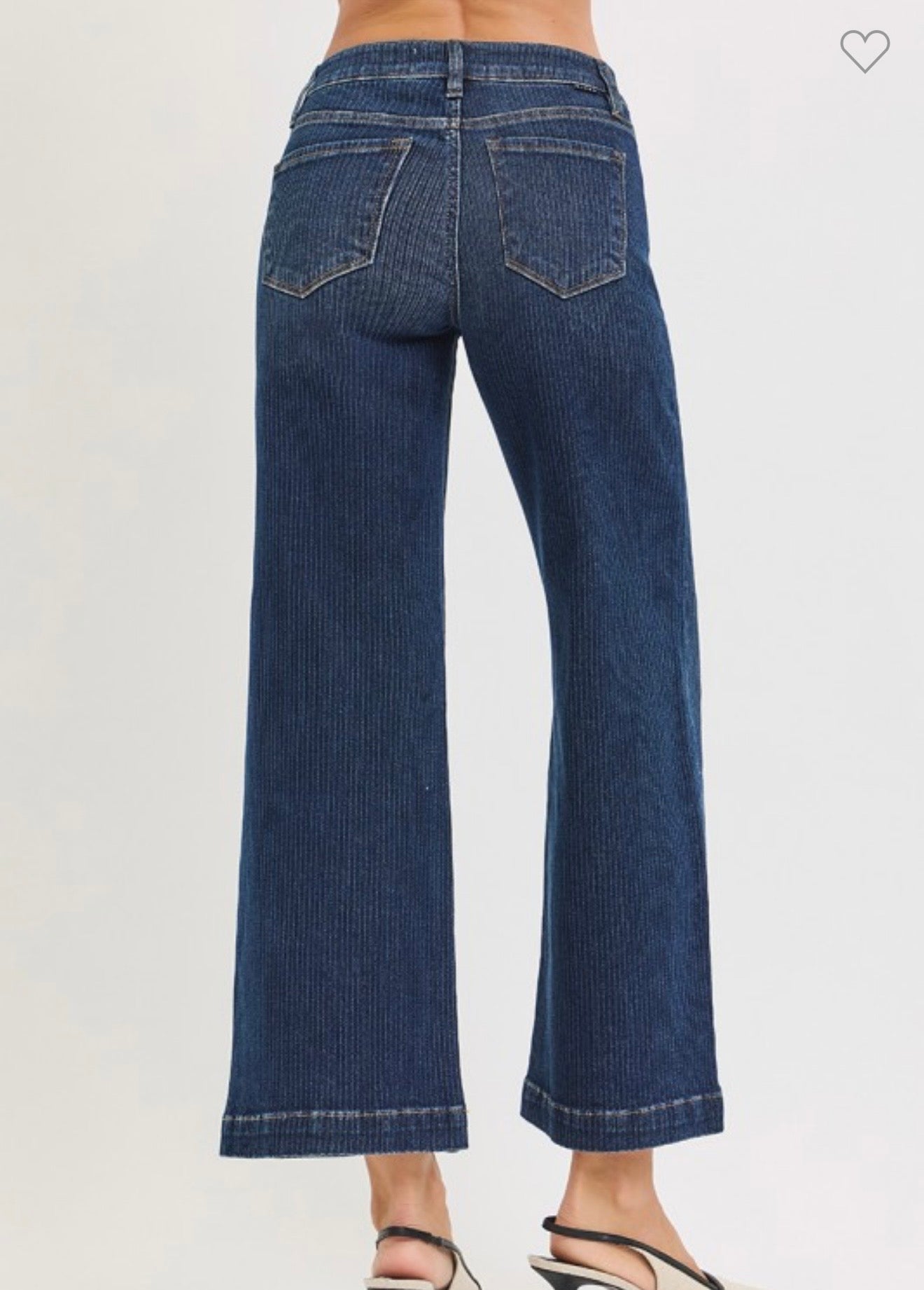 Cassidy Cropped Wide Leg Risen Jeans