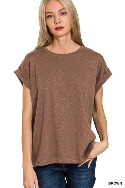 Rae Cuffed Sleeve Top