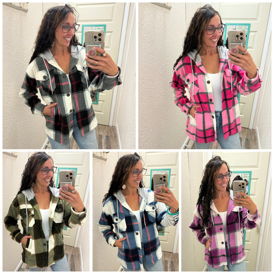 Shirley Fleece Plaid Shacket