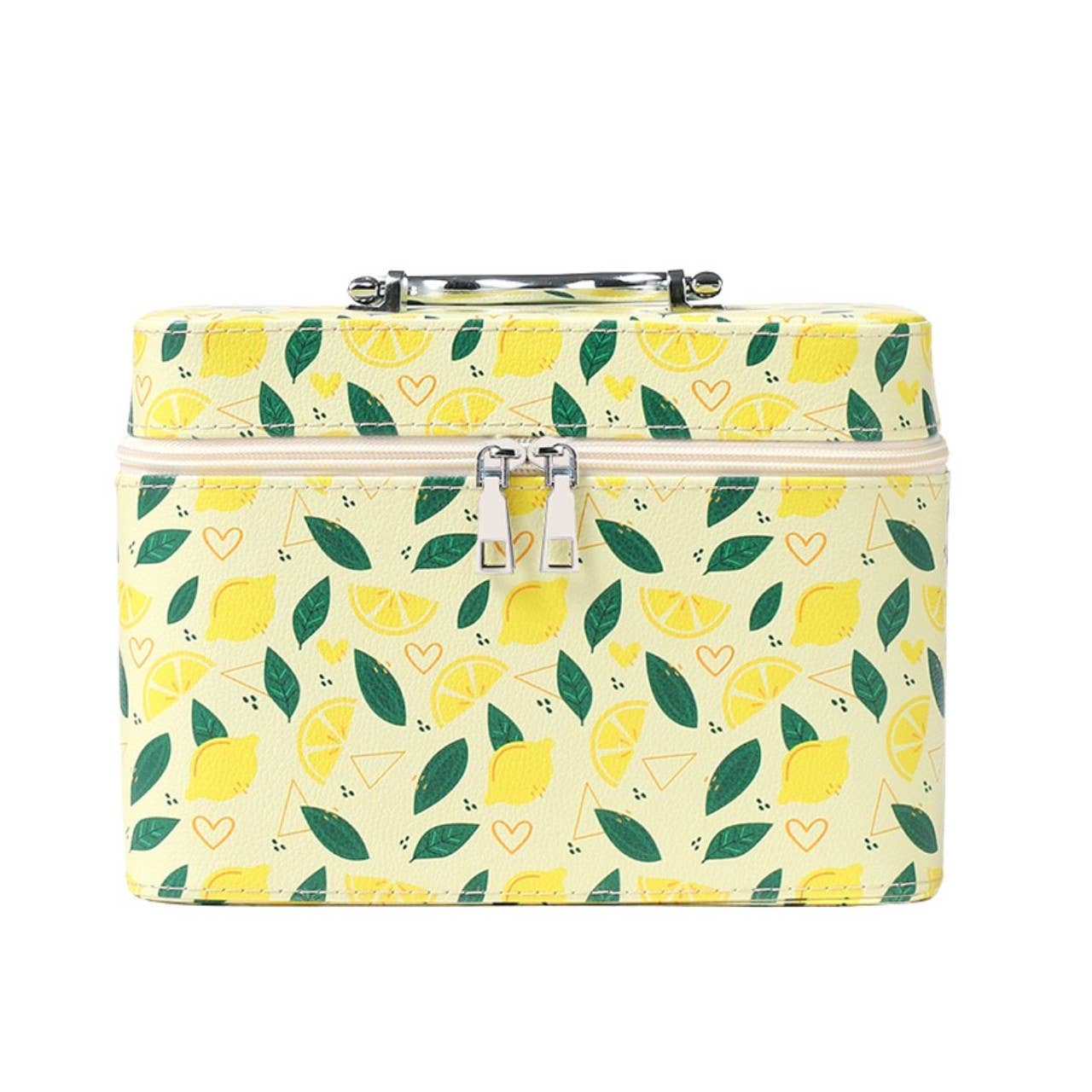 Ladies Large Lemon Makeup Train Case